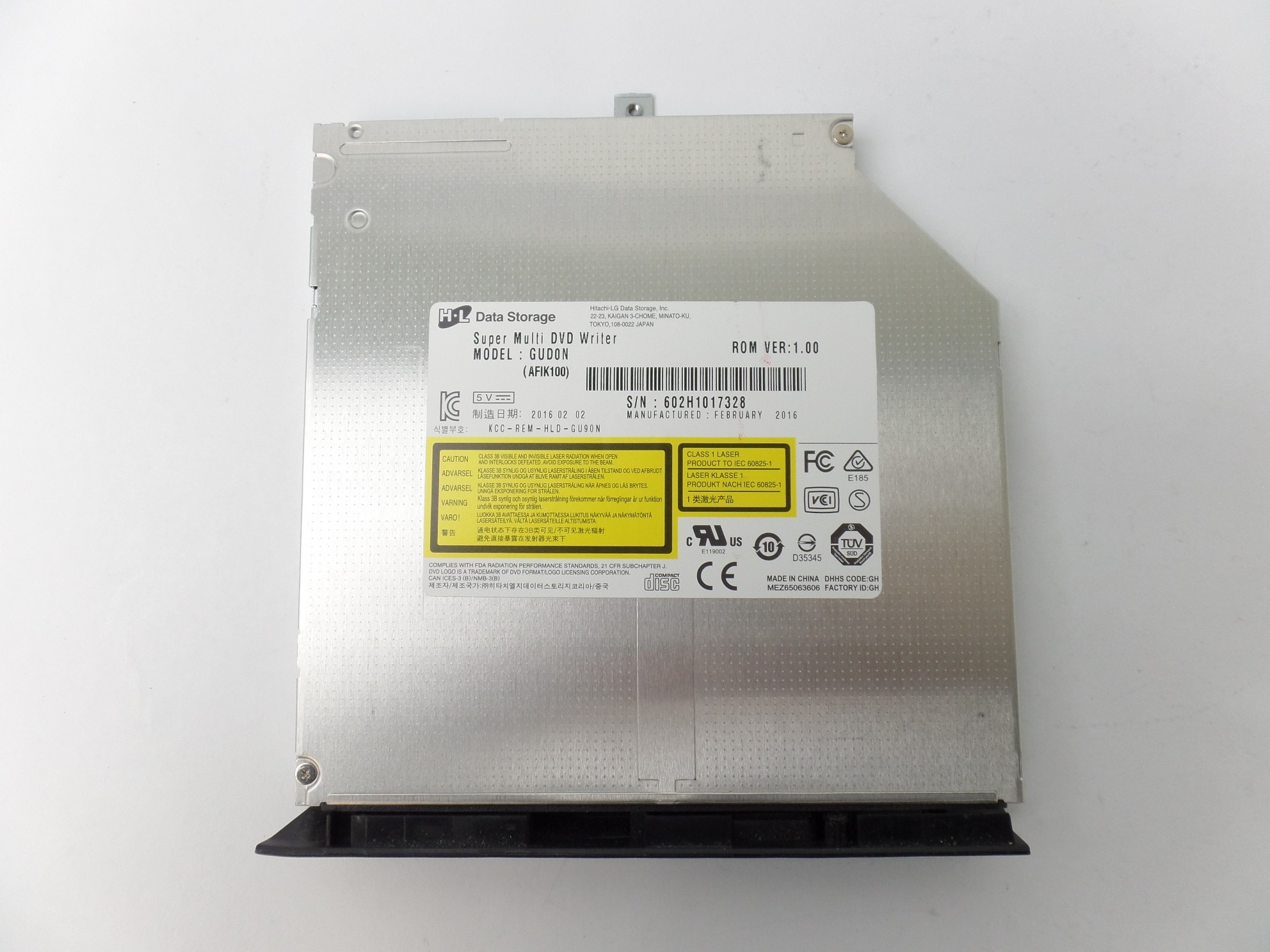 OEM Super Multi DVD Writer GUD0N for MSI GE62 6QF with front bezel