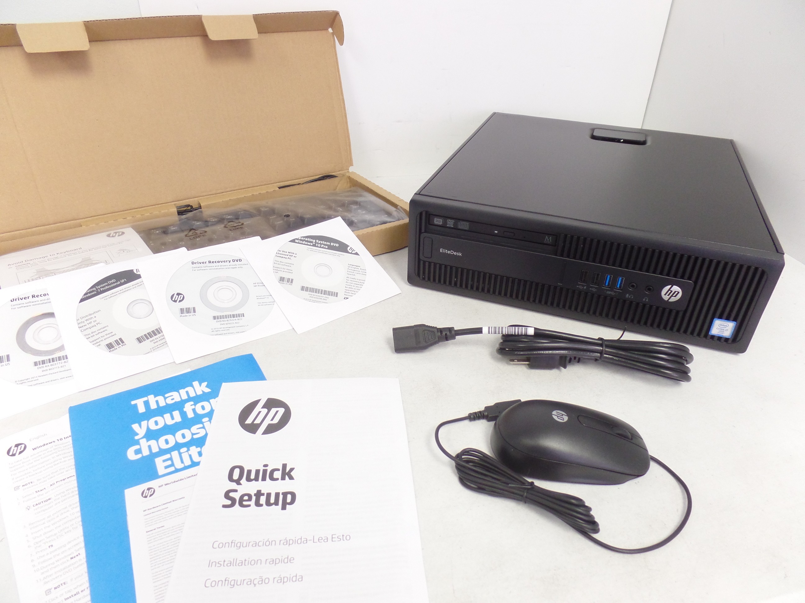 HP EliteDesk 800 G2 SFF Desktop PC Intel Core i76700 4GB 500GB W7P P4K01UT OB