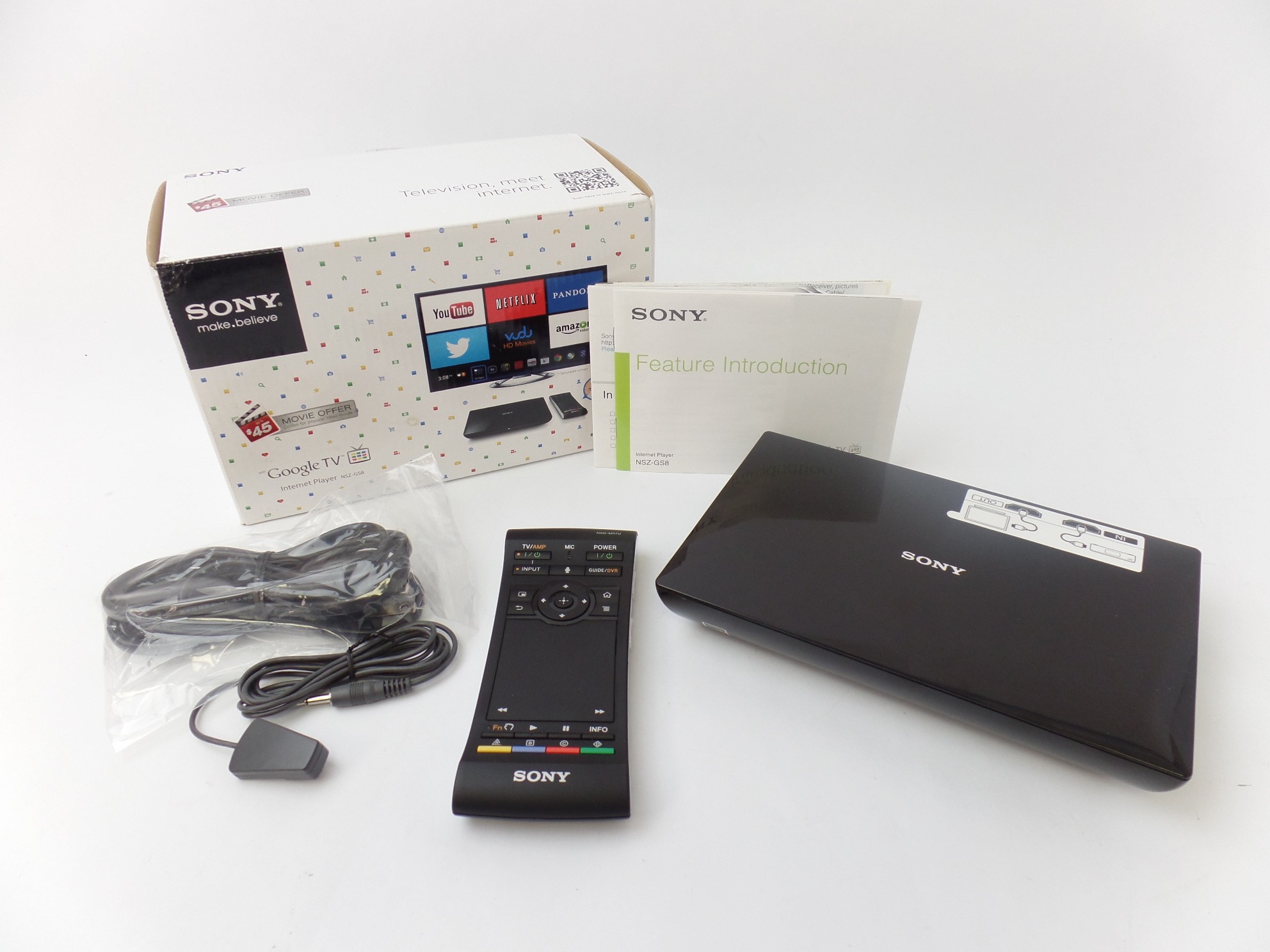 Sony Google TV Internet Player NSZ-GS8 with Smart Remote HDM IR blaster 