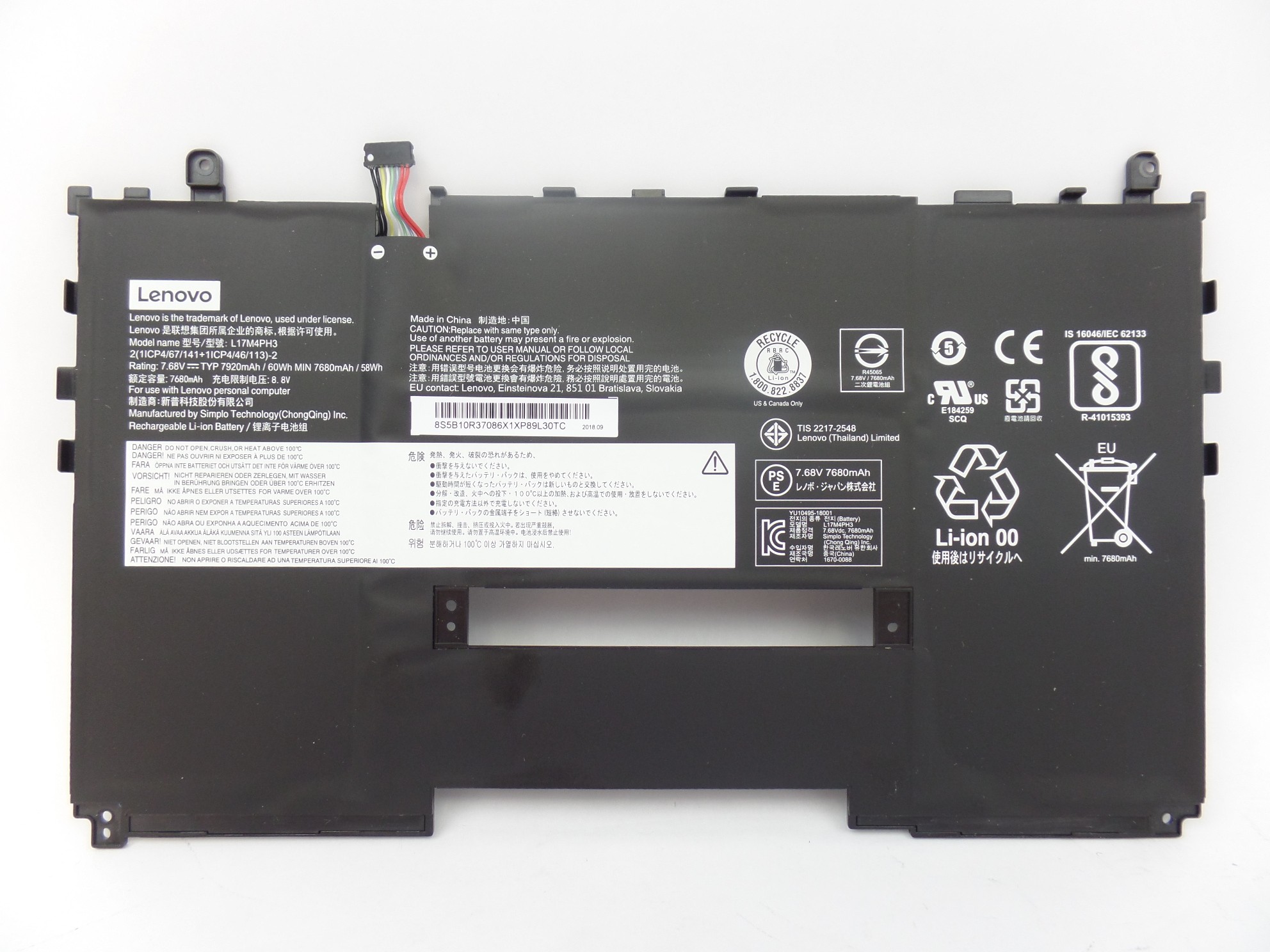 Genuine L17M4PH3 Battery for Lenovo Yoga C630-13Q50 81JL0002US