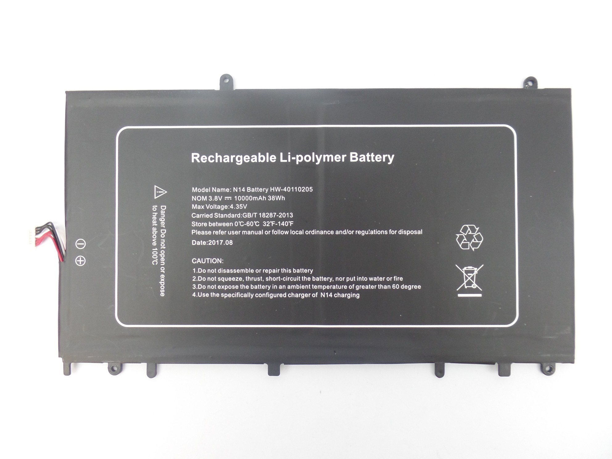 OEM Rechargeable Li-polymer Battery N14 HW-40110205 for EZbook 2 Jumper