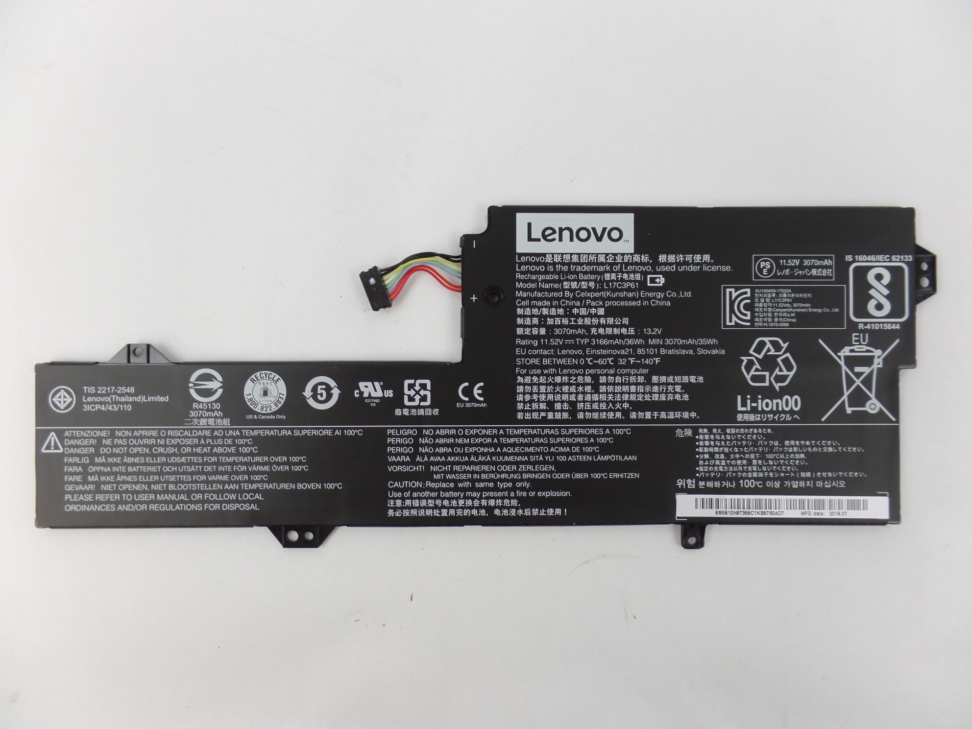 OEM Genuine Battery L17C3P61 for Lenovo Yoga 720-12IKB 81B5000KUS