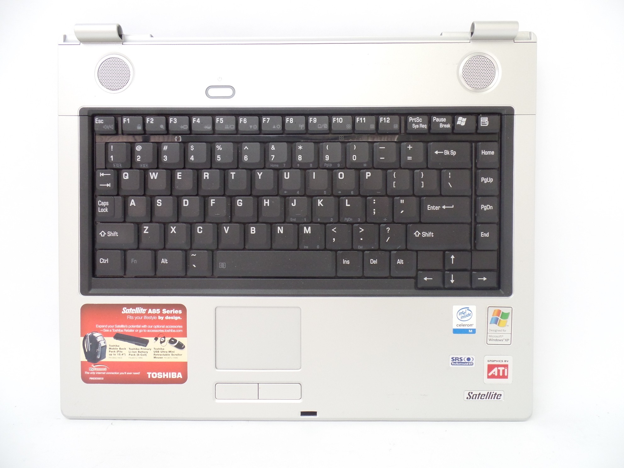 OEM Palmrest Touchpad Keyboard and Bottom Cover for Toshiba Satellite A85-S1072 