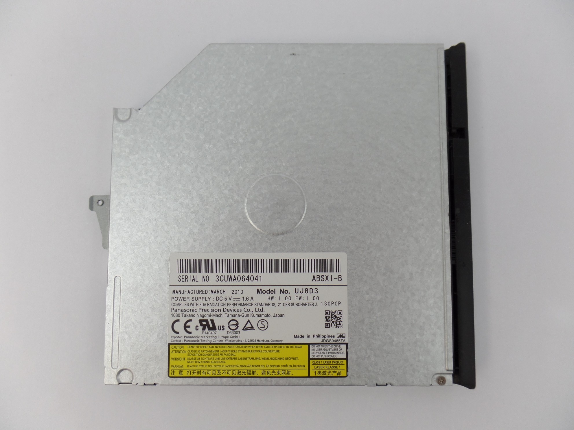OEM DVD-RW CD-RW Drive UJ8D3 ABSX1-B for Sony VAIO Fit SVF15A16CXB