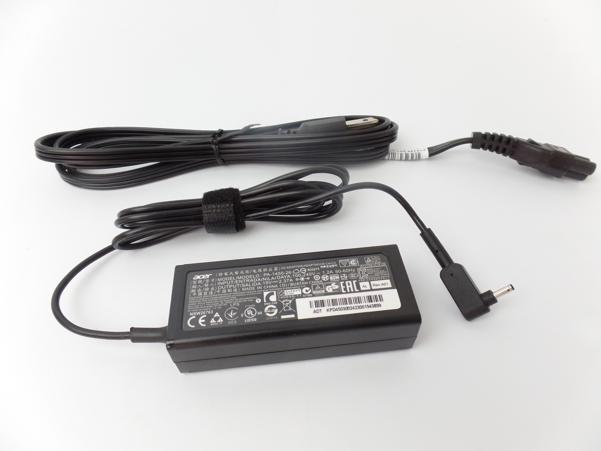 New Charger AC Adapter Power Supply for Acer Chromebook 45W 19V 2.37A 3mm x 1mm