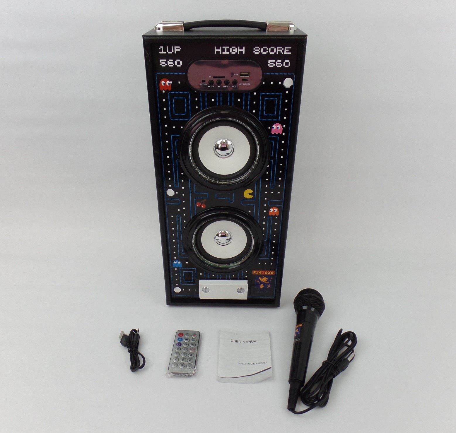 Pac-Man Wireless Mini Speaker Karaoke Machine U