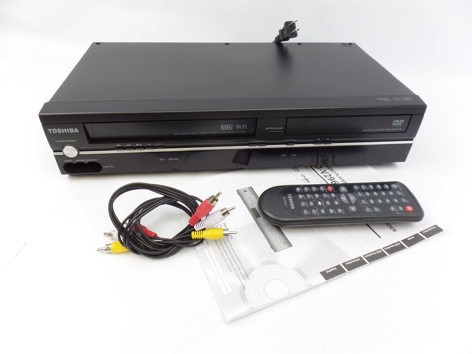Read: for parts. Toshiba SD-V296 DVD/VCR Combination Player Black VHS Recorder 