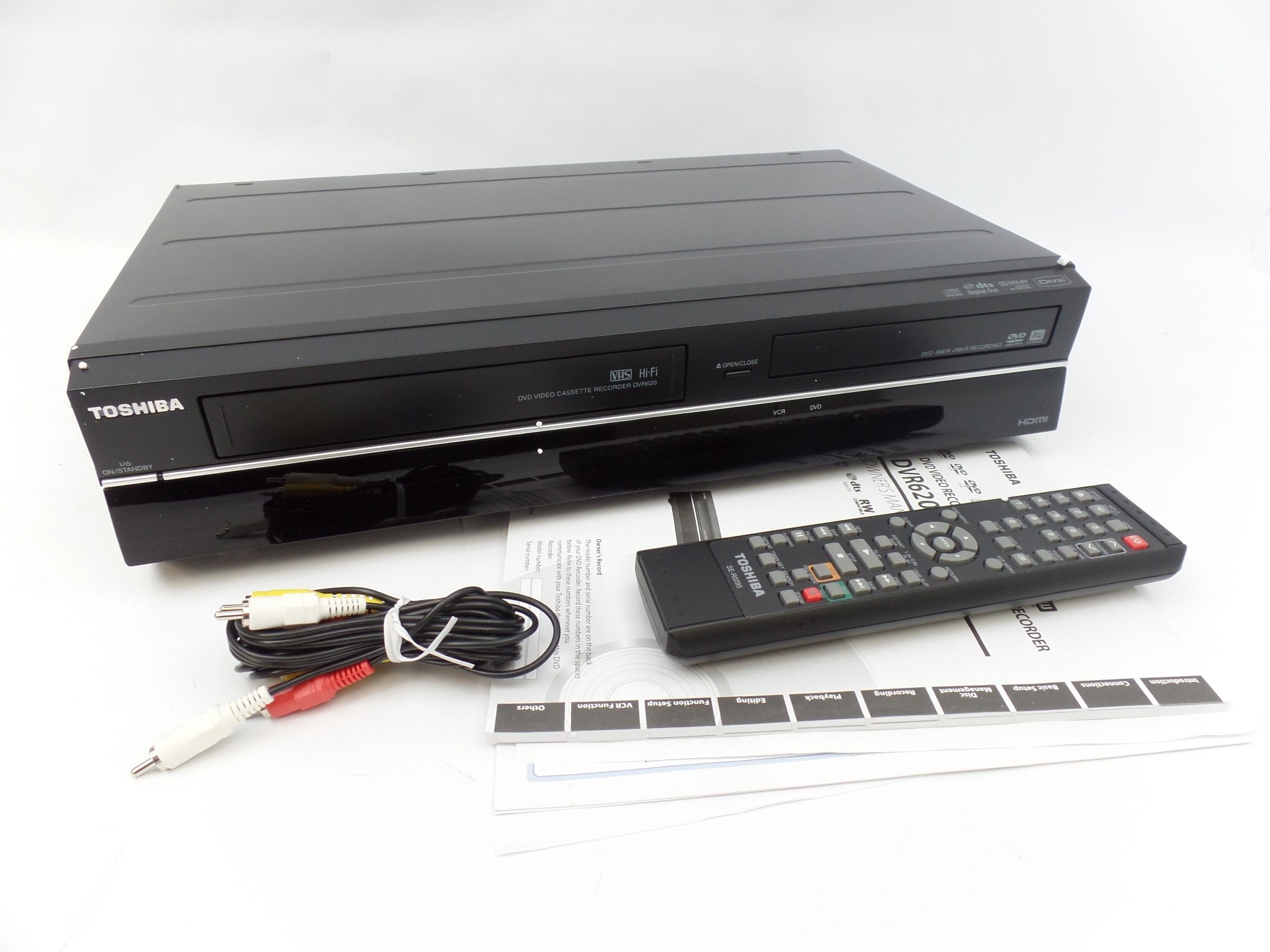 Read: for parts. Toshiba DVR620 DVD/VCR Combination Player Black VHS Recorder 
