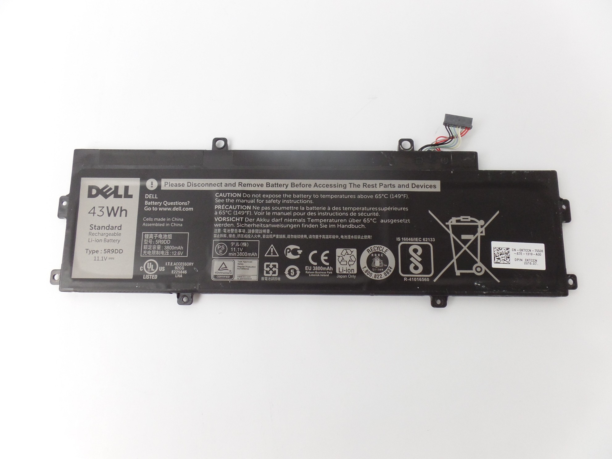 Genuine Original OEM Dell Li-ion Battery 5R9DD KTCCN for Dell Chromebook 11
