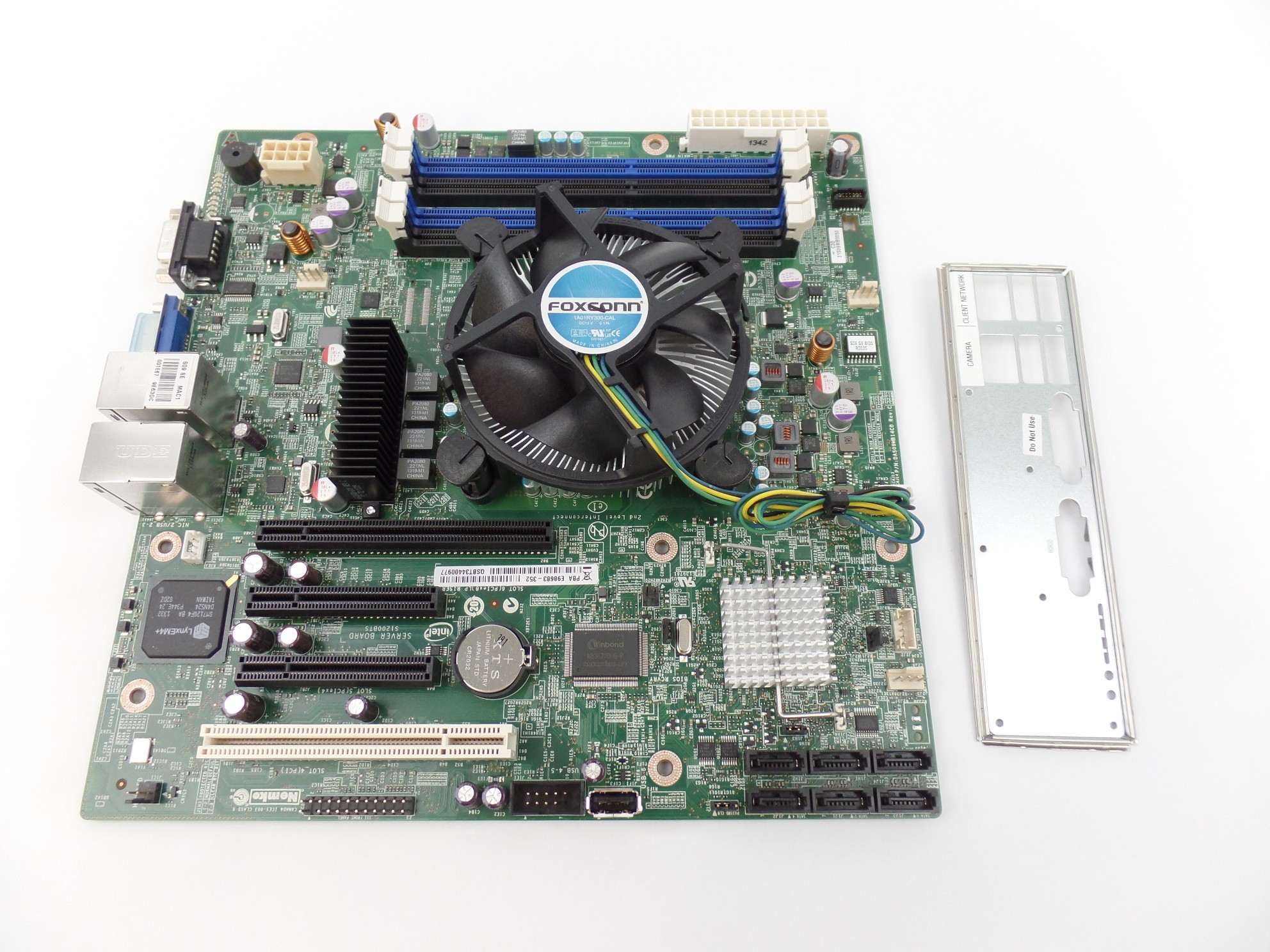 Intel Server Motherboard DAS09MB14C0 REV:C S1200BTS E98683-352 with Fan
