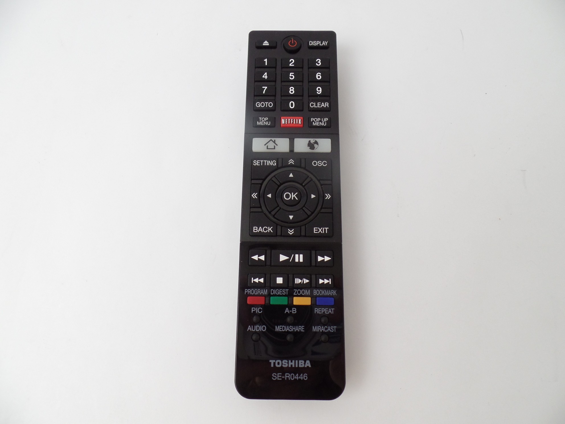 Genuine OEM Remote Control Toshiba SE-R0446 for Blu-ray Player BDX5500