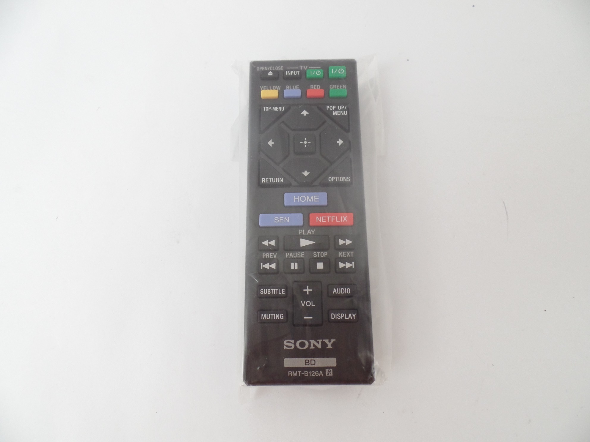 Genuine Sony RMT-B126A Remote Control for Blu-Ray/DVD Player BDP-S3200 BDP-S5200