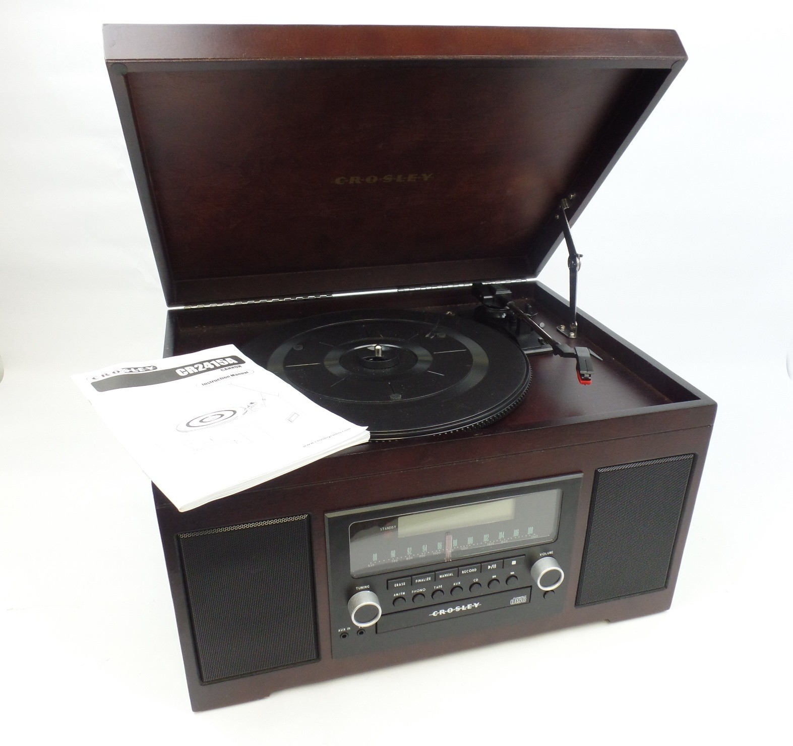 Crosley Cannon CR2415A Sound System with Turntable, CD Player, AM/FM Radio U