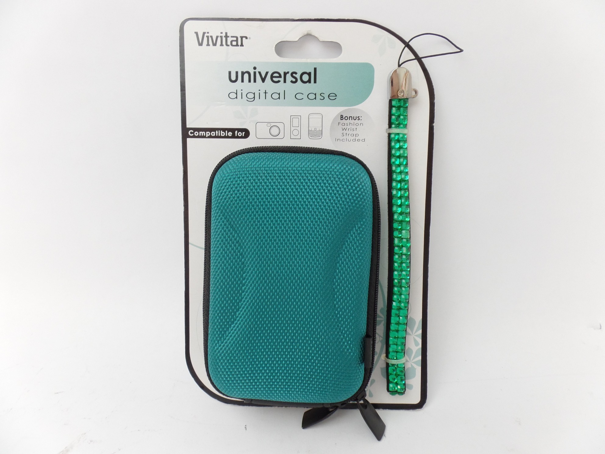 Vivitar Universal Hard Case for Digital Camera MP3 MP4 Player iPod w Wrist Strap