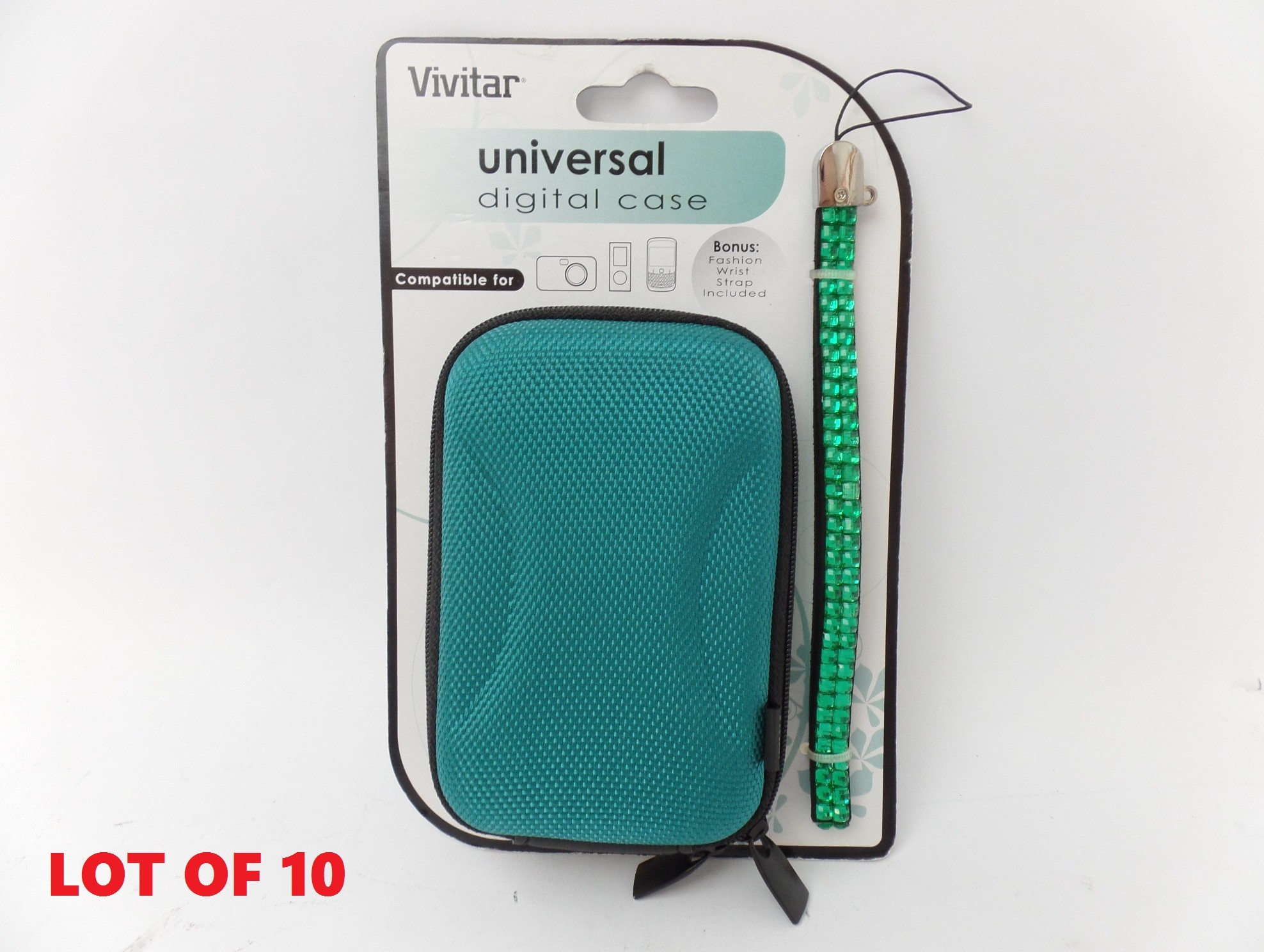 Lot of 10 Vivitar Universal Hard Cases for Digital Camera MP3 Player Wrist Strap