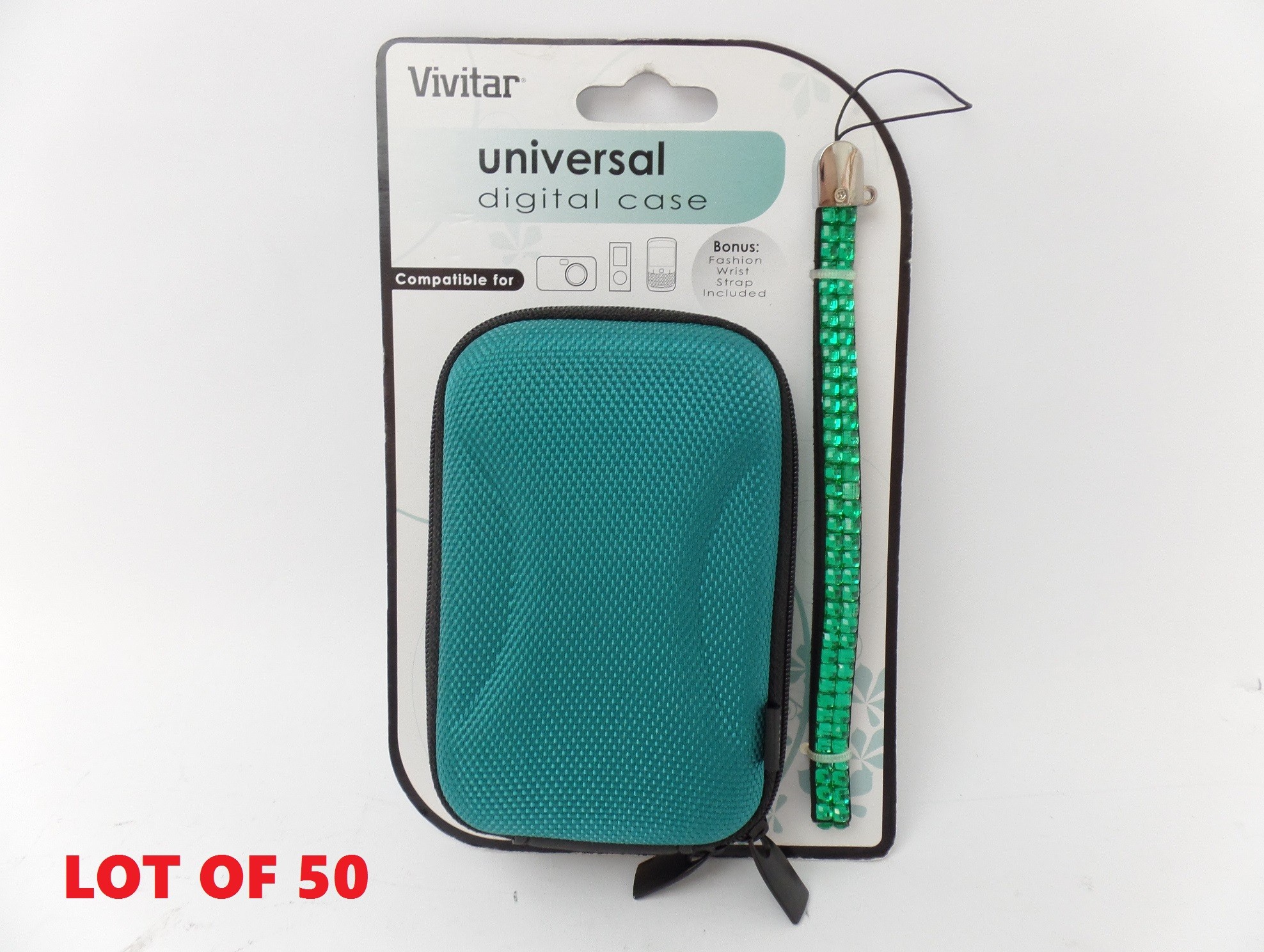Lot of 50 Vivitar Universal Hard Cases for Digital Camera MP3 Player Wrist Strap