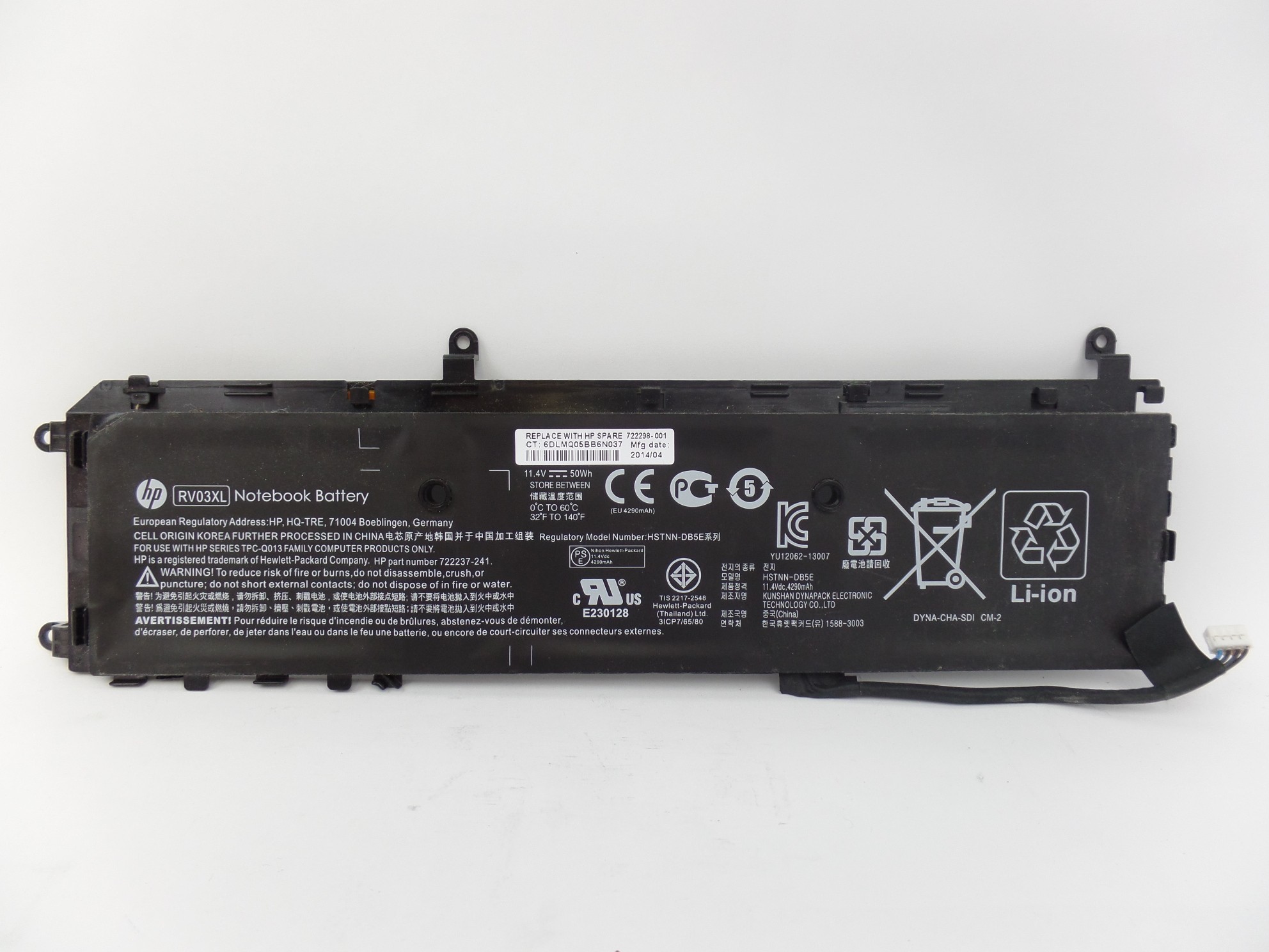 OEM Genuine Battery RV03XL for HP Envy Rove AIO 20-k014us 722298-001 U
