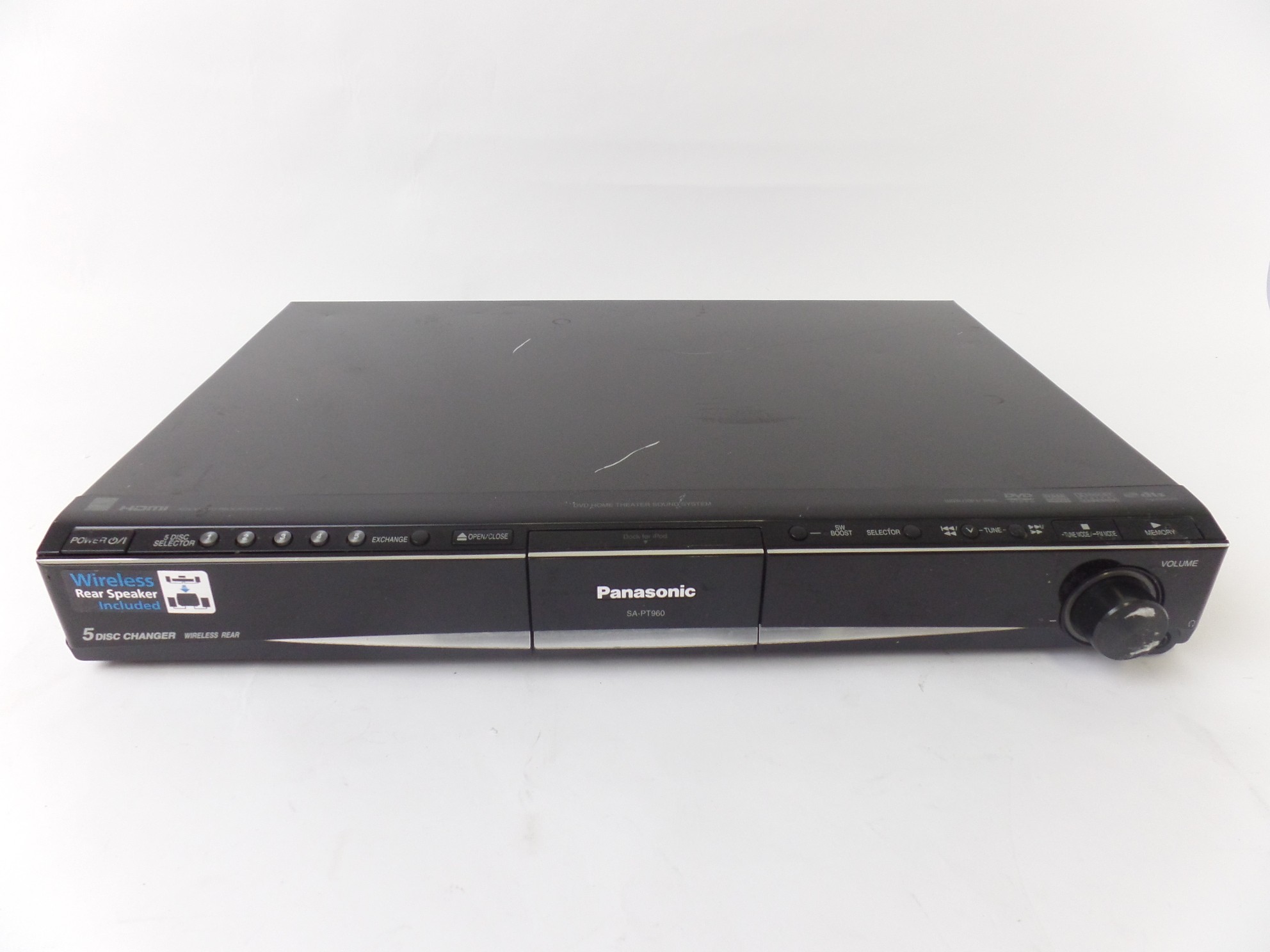 Panasonic Dvd Home Theater Sound System Sa Pt960 5 1 Channel Receiver For Parts