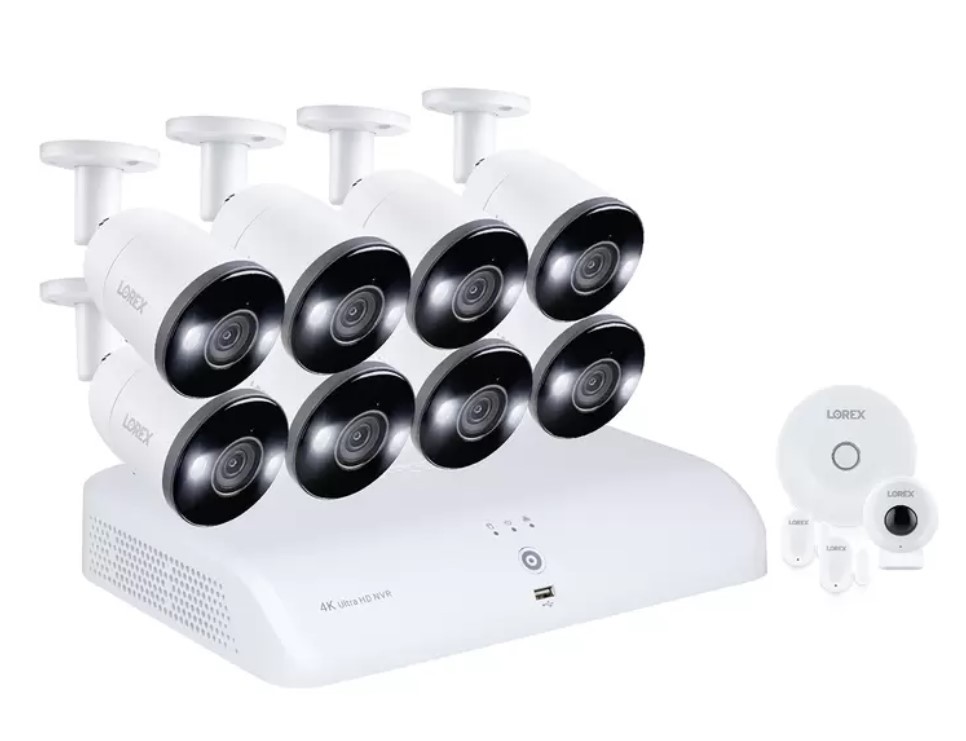 Lorex Security System 8Ch 2TB NVR with 8x 4K Cameras TN84428AF8SK-E OB