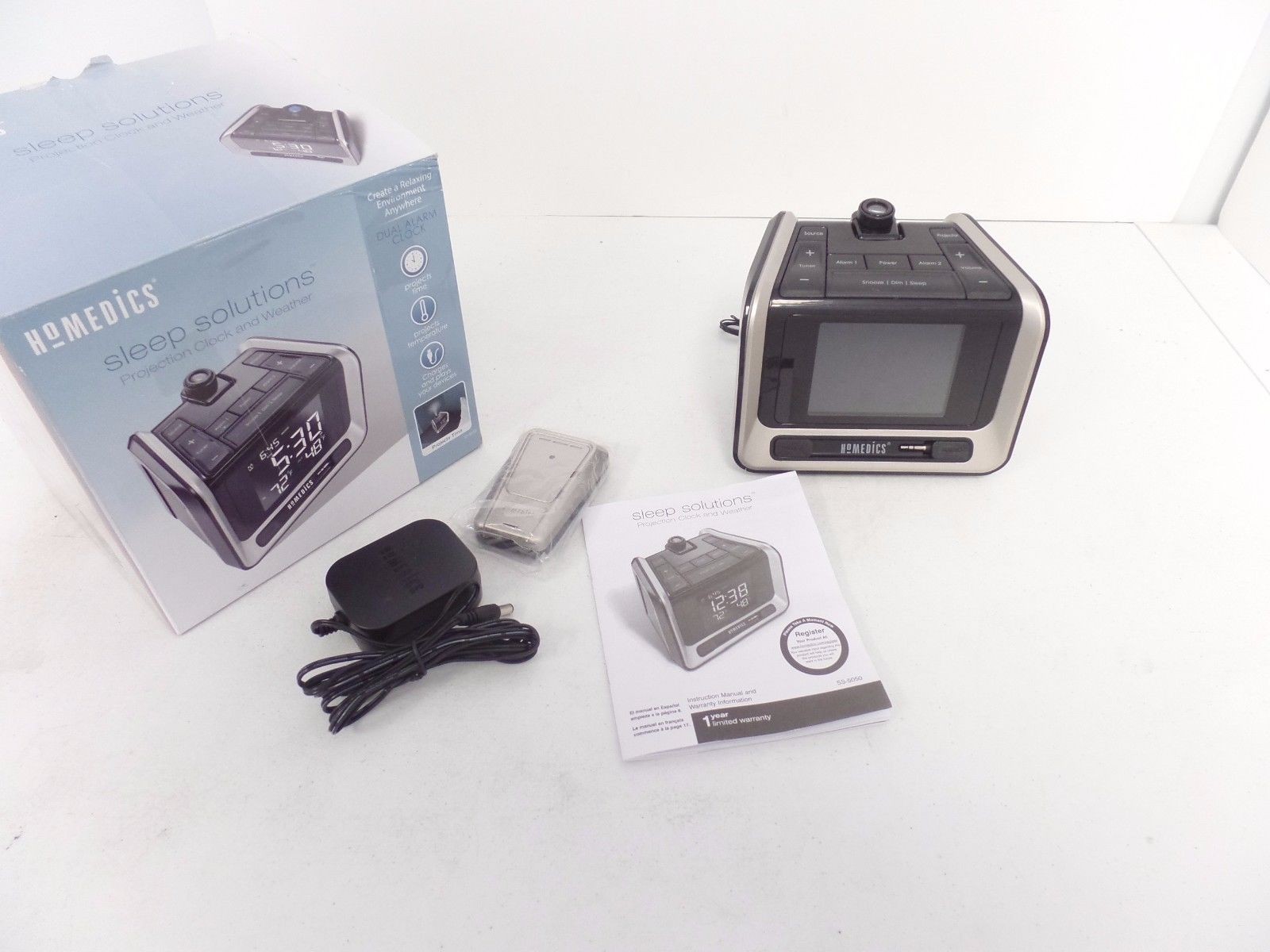 Homedics Alarm Clock Projection Manual ave-electronics.com