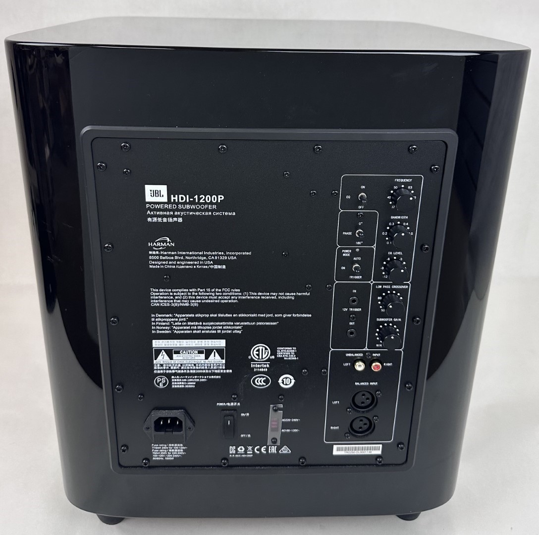 JBL HDI 1200P 12" 1000W Powered Subwoofer Gloss Black U