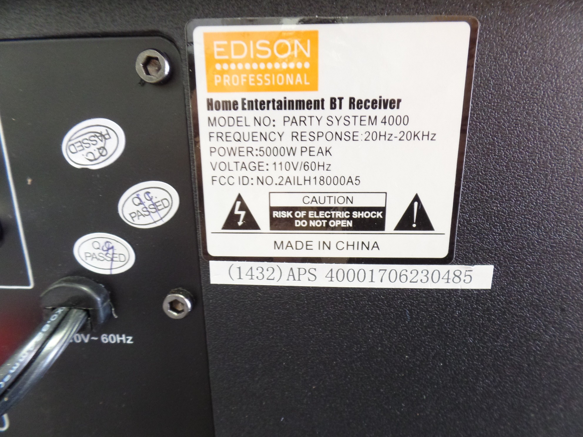 Read: Britelite Edison Professional Party System 4000 BT Receiver with