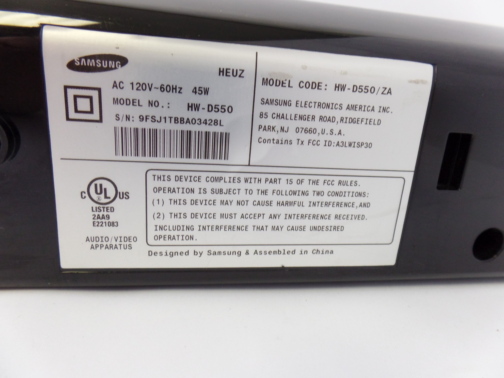 hw d550 samsung
