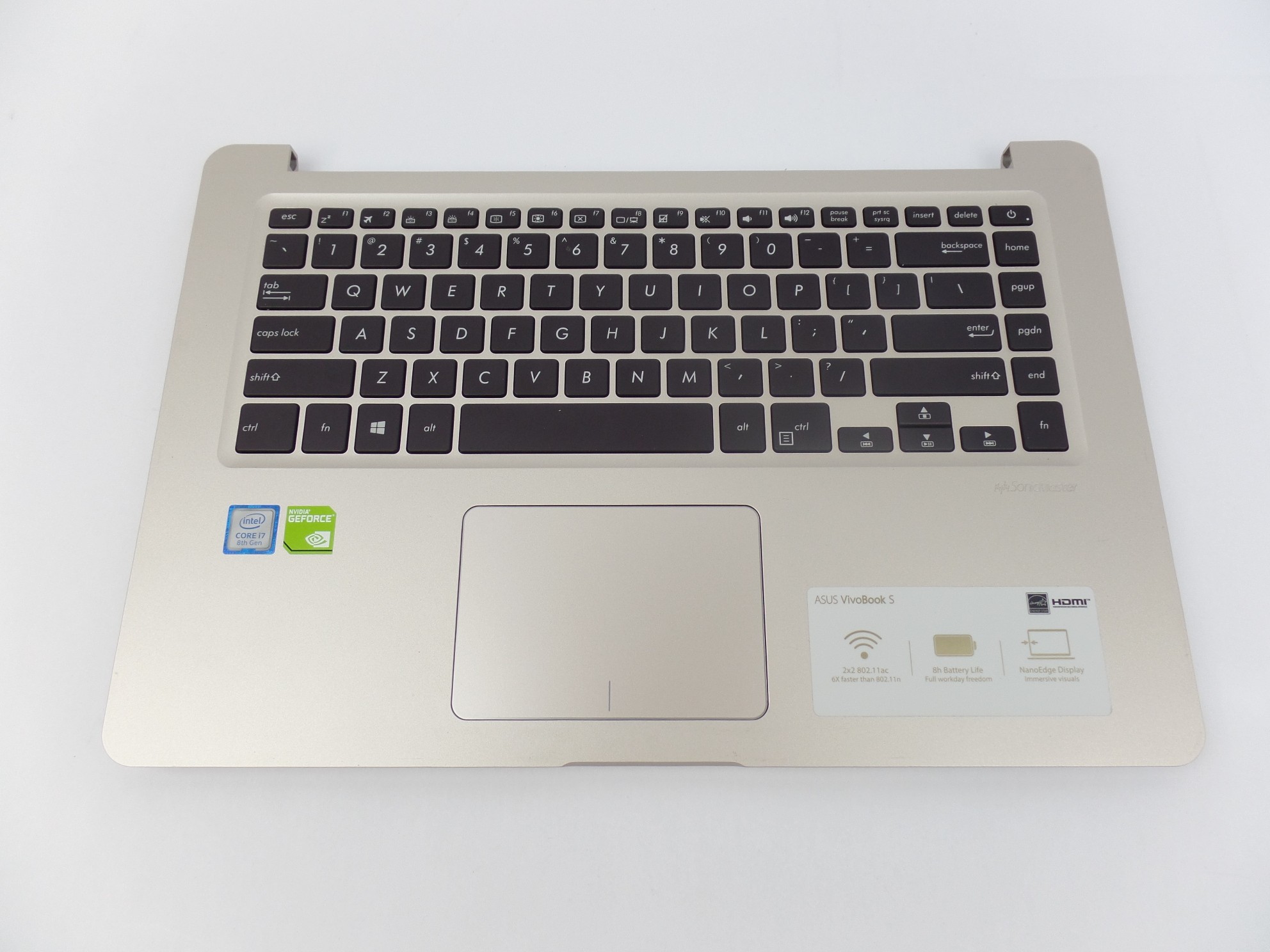 OEM Palmrest Keyboard Touchpad + Bottom Case Cover for Asus VivoBook