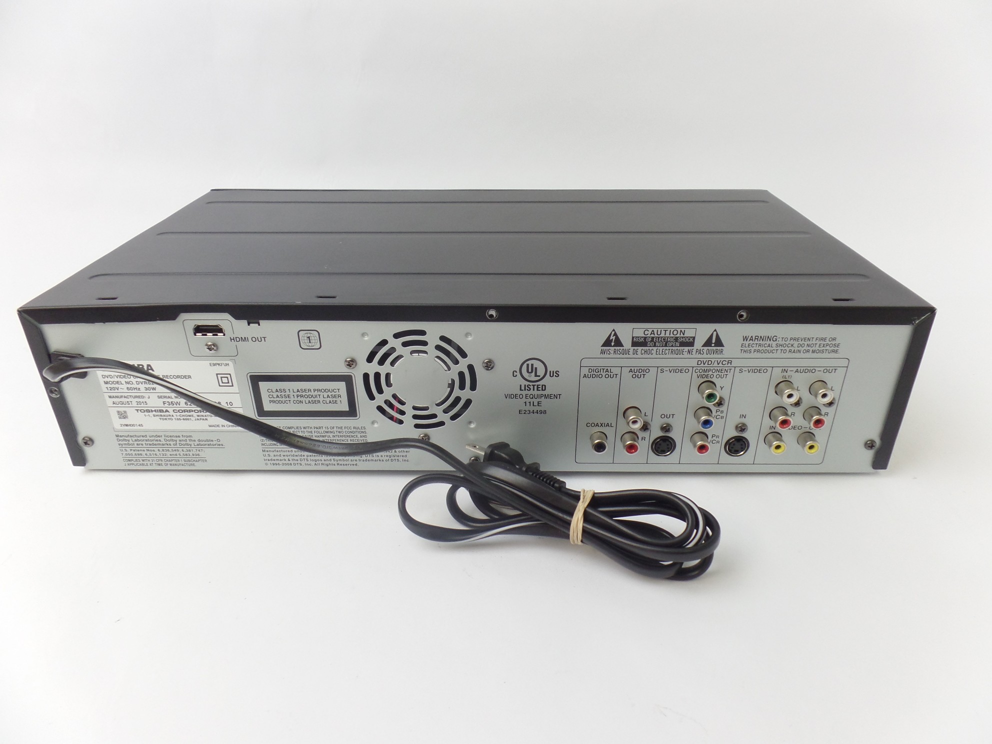 Toshiba DVD Player Video Cassette Recorder DVR620KU Read For Parts